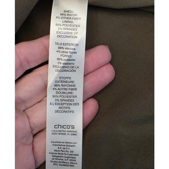 Chico's Women's Polka Dot Peasant Blouse SZ 1 Boho - Picture 5 of 7